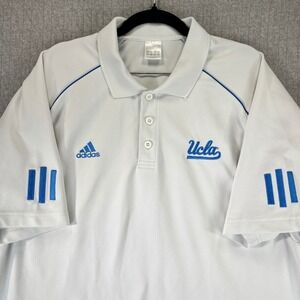 Adidas UCLA‎ Bruins university Polo Shirt Men L ClimaCool three stripes outdoors